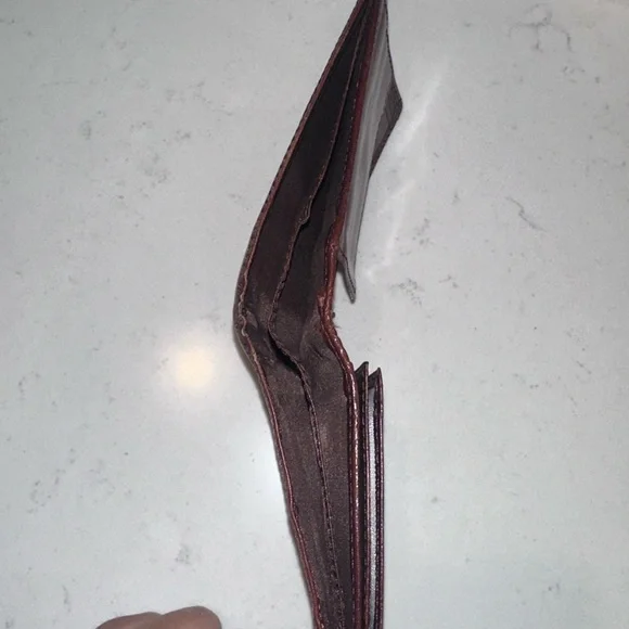 Vera Pelle Men’s  Brown Leather Bi-Fold Wallet - Picture 10 of 16